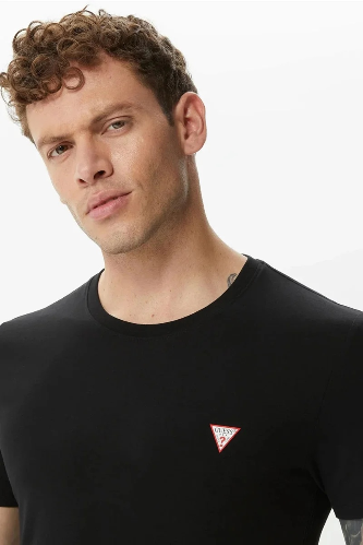 Resim Guess  Erkek  T-shirt M2YI24J1314-JBLK Cn Ss Core Tee Str