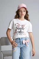 Resim Defacto Kız Çocuk T-shirt G1768A8/ER85