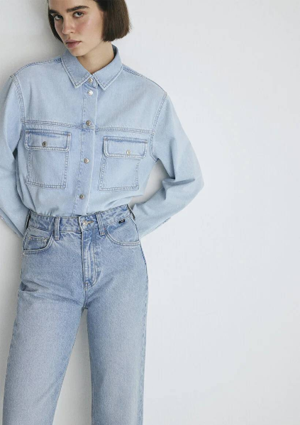 Resim Mavi Kadın Jean Pantolon M101072-34111