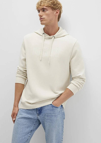 Resim Mavi Logo Kapüşonlu Erkek Sweat M065606-70134