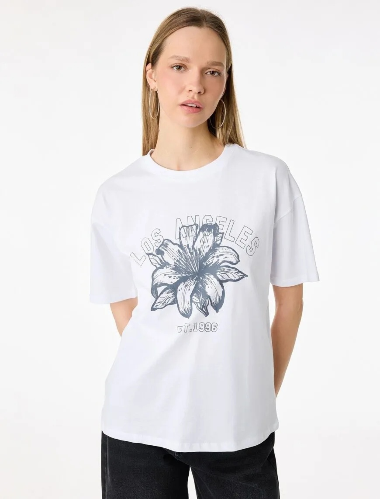 Resim Koton Kadın T-shirt 6SAL10678IK