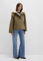 Resim Mavi Kapüşonlu Kadın Kaban M1110759-71816