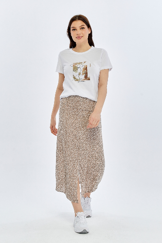 Resim Viole&More Kadın Etek 1293-Kadın Önden Yırtmaçlı