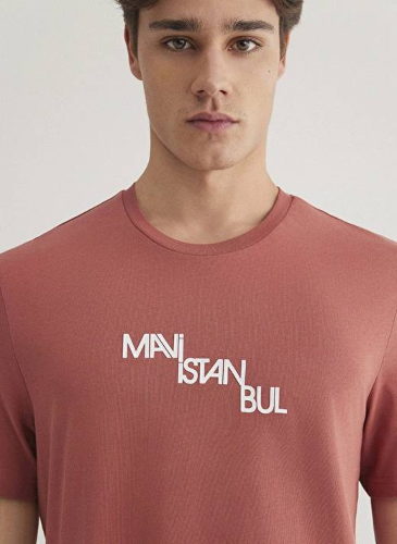 Resim Mavi İstanbul Erkek T-Shirt M0612274-71100