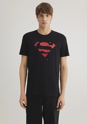 Resim Mavi Erkek Superman Baskılı T-Shirt M066875-900