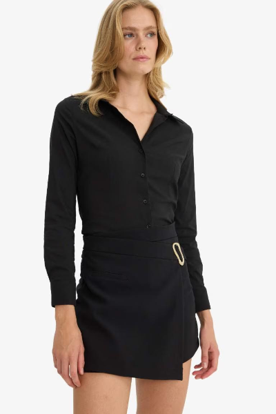 Resim Defacto Kadın Uzun Kol Gömlek I5278AZ/BK27