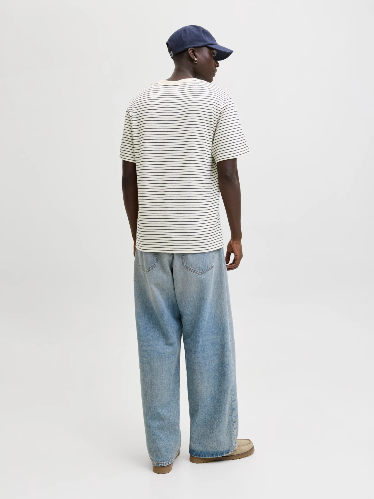 Resim Jack & Jones Jjedover Strıped Tee Ss Crew Neck Sn Erkek T-shirt 12288015