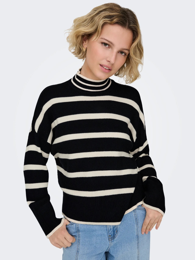 Resim Only Onlibi L/S Highneck Pullover Knt Noos Kadın Kazak 15259096