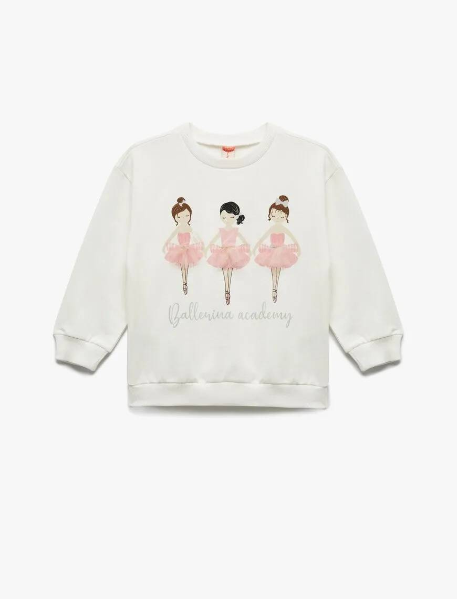 Resim Koton Kız Bebek Sweat 6Wmg10004Ak