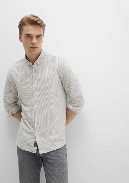 Resim Mavi Çizgili Erkek Gömlek M0211402-91332