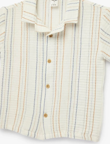 Resim Koton Erkek Bebek Kısa Kol Gömlek 6SMB60015TW