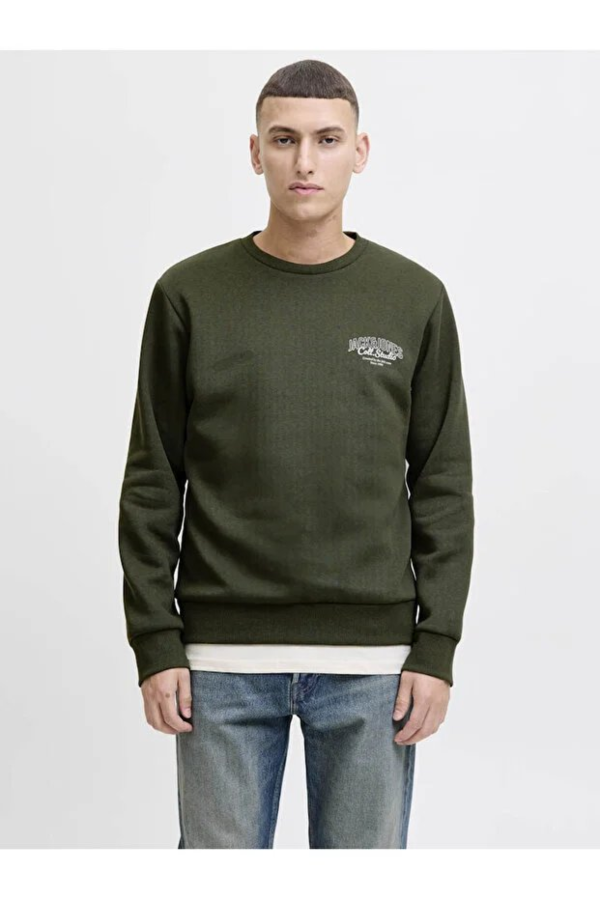 Resim Jack & Jones Jjmakoto Sweat Crew Neck Erkek Sweat 12278601