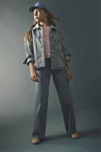 Resim Defacto Kız Çocuk Jean Ceket H2229A8/NM29