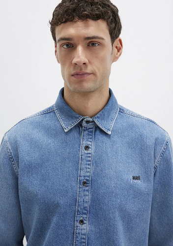 Resim Mavi Roy Vintage Erkek Gömlek M0210496-87937