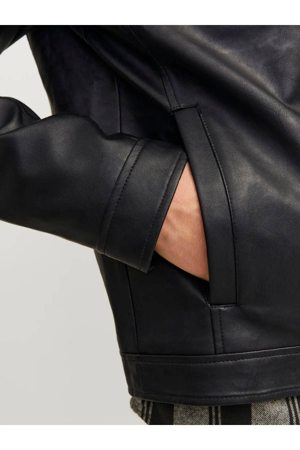Resim Jack & Jones Jjedylan Clean Pu Jacket Noos Erkek Deri Mont ve Ceket 12261195