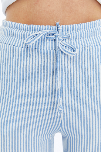 Resim Viole&More Kadın Kanvas Pantolon 2497 Çizgili