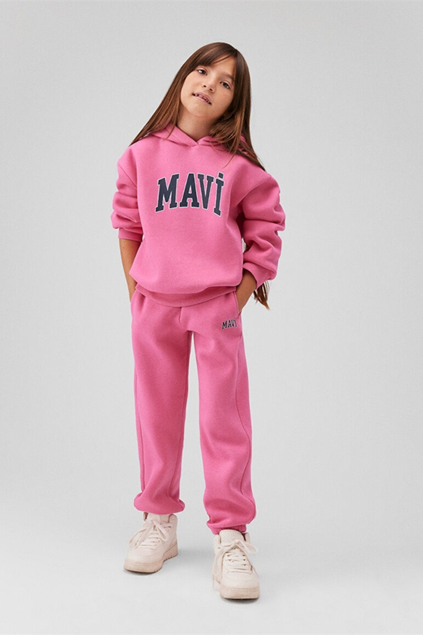 Resim Mavi Logo Baskılı Kız Çocuk Eşofman Alt M7010000-70982