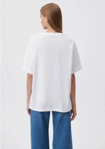 Resim Mavi Baskılı Kadın T-shirt M1600843-70000