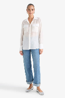 Resim Defacto Kadın Uzun Kol Gömlek F9140AX/WT34