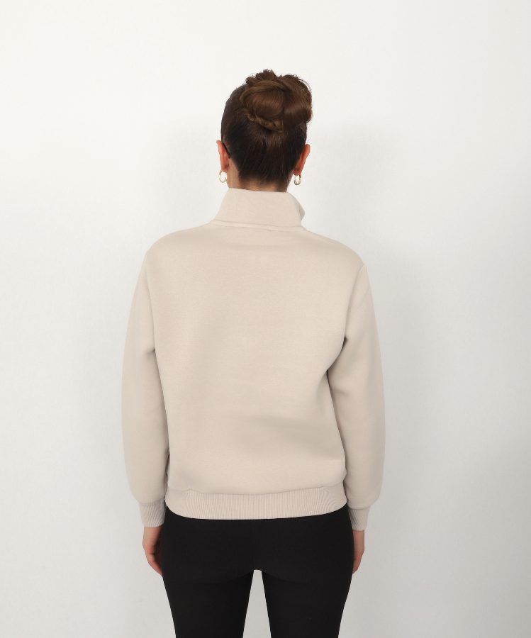 Resim Viole&More Kadın Sweat 114 Yarım Fermuarlı