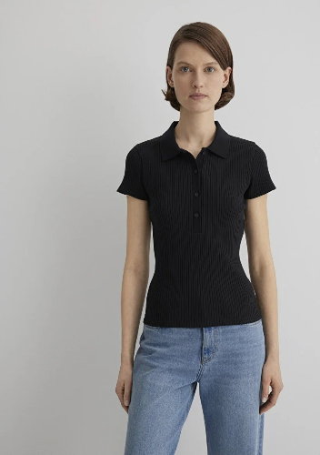 Resim Mavi Kadın Polo Yaka T-shirt M1613120-900