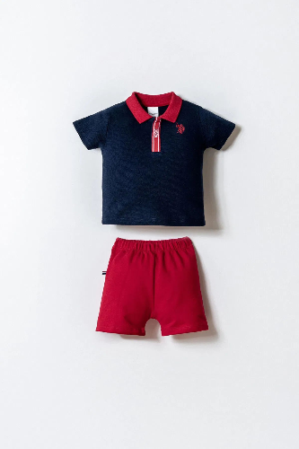 Resim U.S. Polo Assn Bebek Erkek Bebek Şort Takım Usb2915
