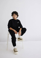 Resim Mavi Logo Baskılı Erkek Çocuk Sweat M6S10034-900