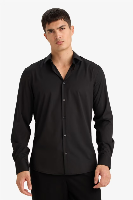 Resim Defacto Erkek  Uzun Kol Gömlek F9884AX/BK81