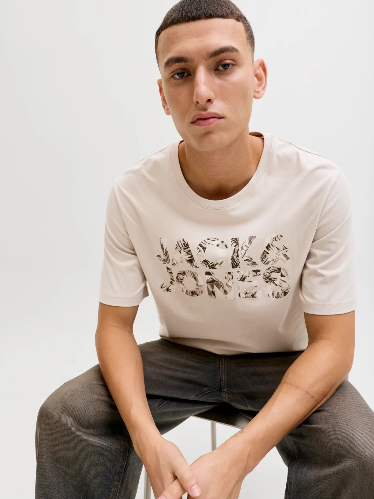 Resim Jack & Jones Jjejeff Logo Tee Ss Sn Erkek T-shirt 12288536