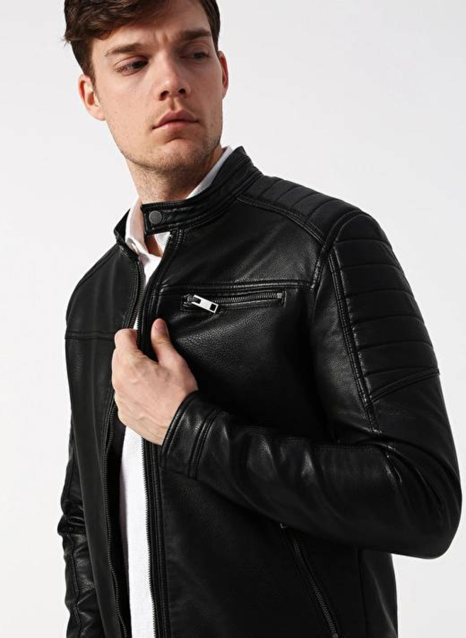 Resim Jack & Jones Jjerocky Jacket Noos Erkek Deri Mont Ve Ceket 12147218