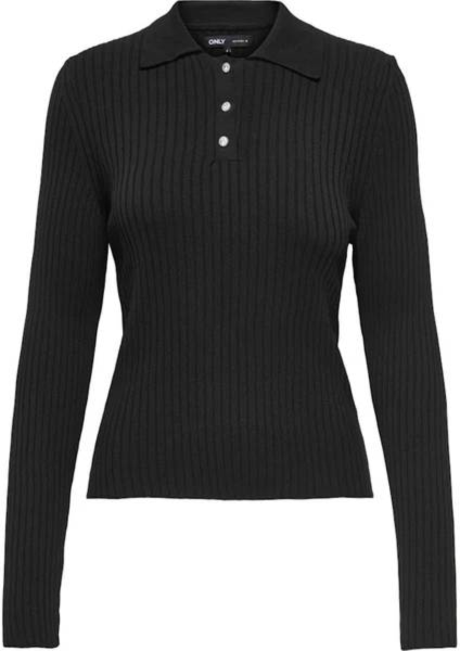 Resim Only Onlelisa L/S Rib Polo Ex Knt Kadın Sweat 15355354