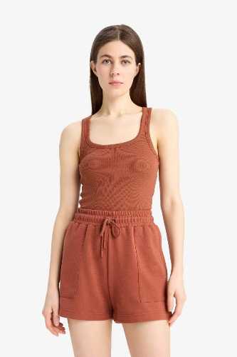 Resim Defacto Kadın Penye Şort D3327AX/BR49