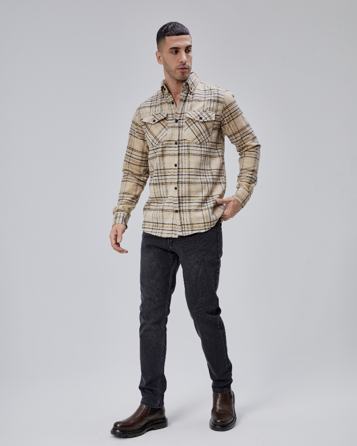 Resim Paul&More Çift Cep Kapaklı Erkek Gömlek 8055-3