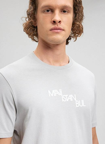 Resim Mavi İstanbul Erkek T-Shirt M0612274-70075