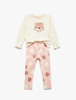 Resim Koton Kız Bebek Sweat Takım 6WMG10121AK