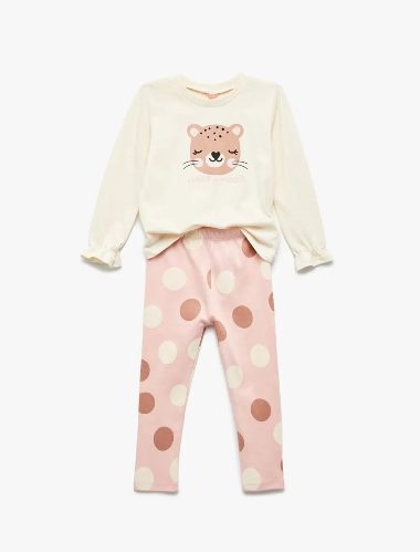 Resim Koton Kız Bebek Sweat Takım 6WMG10121AK