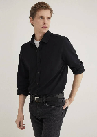 Resim Mavi Slim Uzun Kol Erkek Gömlek M0211583-900