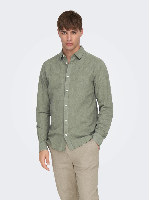Resim Only & Sons Onscaiden Life Ls Solid Linen Shirt Noos Erkek Gömlek 22012321