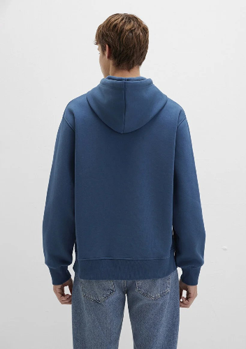 Resim Mavi Kapüşonlu Erkek Sweatshirt M065809-90609