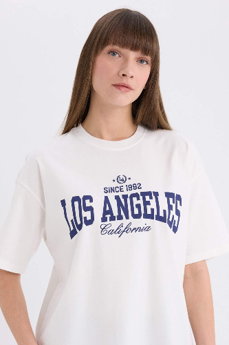 Resim Defacto Kadın Kısa Kol T-shirt E5055AX/ER105