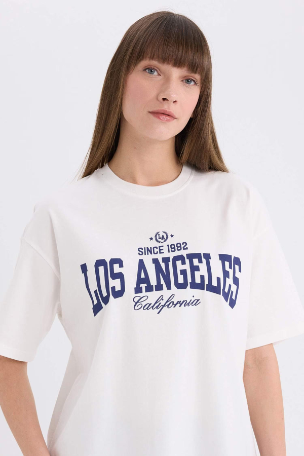 Resim Defacto Kadın Kısa Kol T-shirt E5055AX/ER105