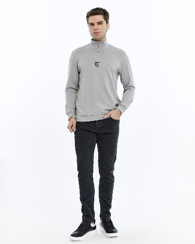 Resim Paul&More Yarım Fermuar Erkek Sweat 200 Yarım Fermuar