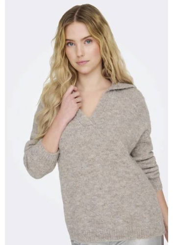 Resim Only Onlmaggıe Lıfe Ls Splıt Neck Cc Knt Kazak 15324310