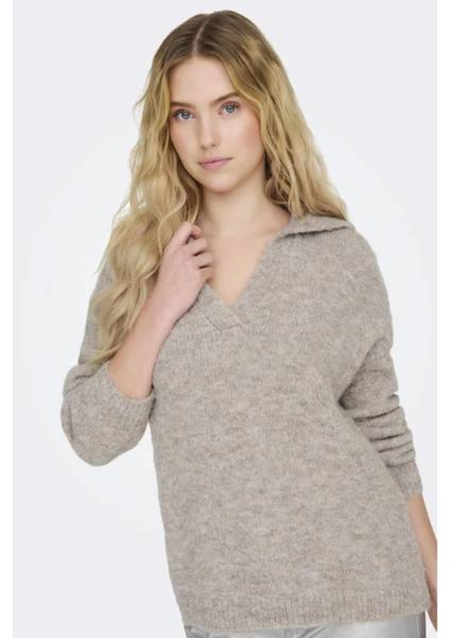 Resim Only Onlmaggıe Lıfe Ls Splıt Neck Cc Knt Kazak 15324310