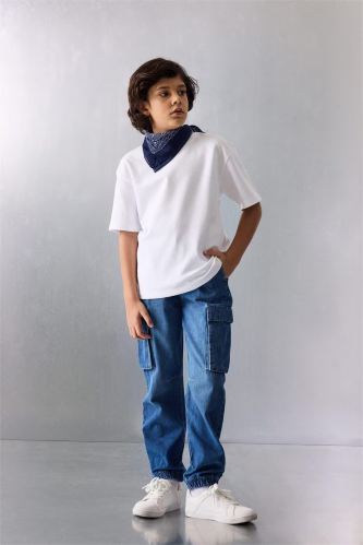 Resim Defacto Erkek Çocuk Jean Pantolon F9711A8/NM28