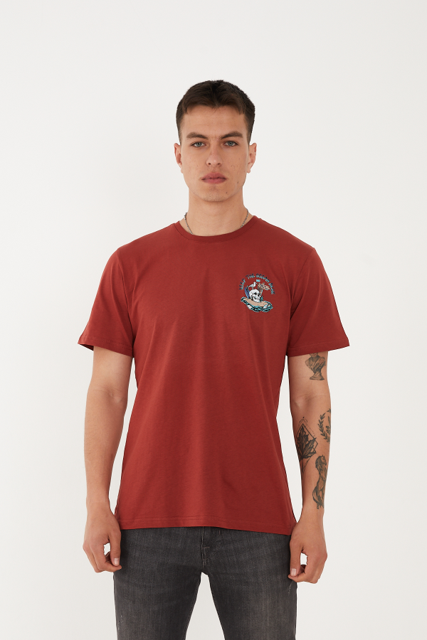 Resim Paul&More T-004 Skull Erkek T-Shirt