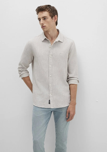 Resim Mavi Uzun Kol Erkek Gömlek M0211656-70145