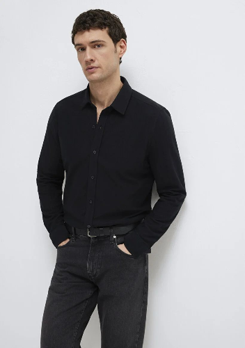 Resim Mavi Erkek Uzun Kol Gömlek M0212062-900