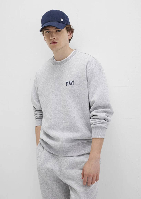 Resim Mavi Baskılı Erkek Sweat M0611716-80018