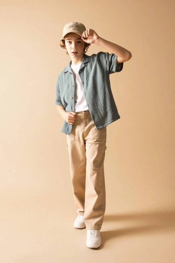 Resim Defacto Erkek Çocuk Kanvas Pantolon B8938A8/BG742